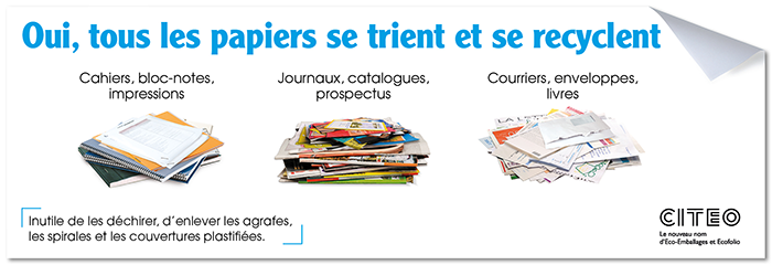 Tous les papiers se recyclent